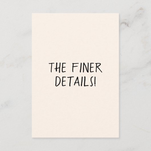 Retro Hand getrokken Sketchy eigenzinnige bruiloft Informatiekaartje (Achterkant)