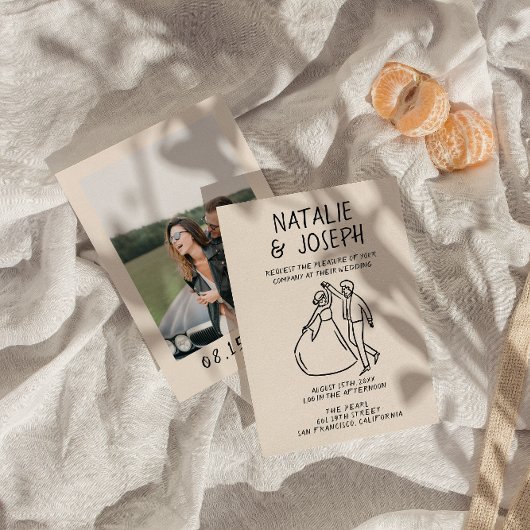 Retro Hand getrokken Sketchy eigenzinnige foto bru Kaart