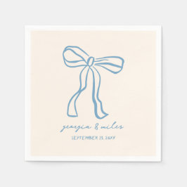 Retro Hand Getrokken Trouwservetten Servet