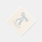 Retro Hand Getrokken Trouwservetten Servet (Hoek)