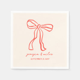 Retro Hand Getrokken Trouwservetten Servet