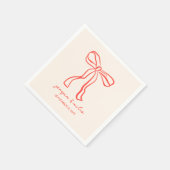 Retro Hand Getrokken Trouwservetten Servet (Hoek)