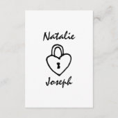 Retro Hand getrokken unieke bruiloft details Informatiekaartje (Achterkant)