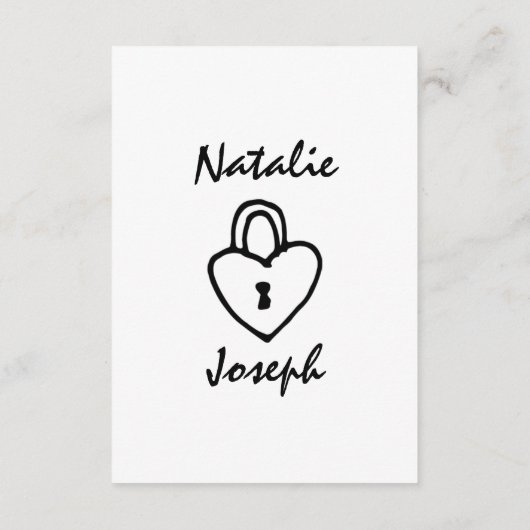 Retro Hand getrokken unieke bruiloft details Informatiekaartje (Achterkant)