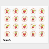 Retro Hand-Illustrated Strawberry Jam Jar Label    (Vel)