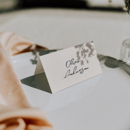 Retro Hand Written Whimsical Wedding Place Cards Kaart