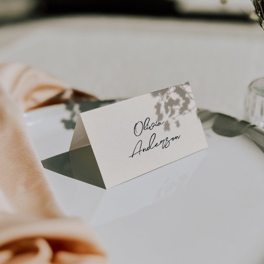 Retro Hand Written Whimsical Wedding Place Cards Kaart