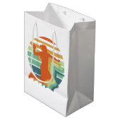 Retro Handball Sports - Handball Player Goalkeeper Medium Cadeauzakje (Voorkant Gekanteld)