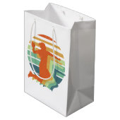 Retro Handball Sports - Handball Player Goalkeeper Medium Cadeauzakje (Achterkant Gekanteld)