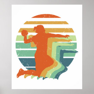 Retro Handball Sports - Handball Player Goalkeeper Poster