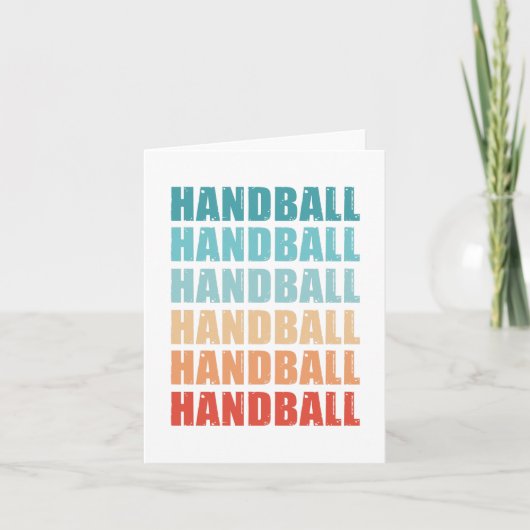 Retro Handball Vintage Gift Kaart (Voorkant)