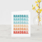Retro Handball Vintage Gift Kaart (Gele Bloem)