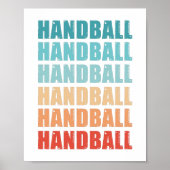 Retro Handball Vintage Gift Poster (Voorkant)