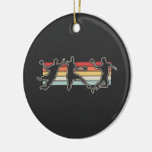 Retro handbalspeler keramisch ornament (Links)