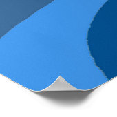 Retro Handen Blauwe Lijnen Kunst Poster (Hoek)