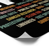 Retro Handen Uit Protest Public Lands Medicare Par Poster (Hoek)