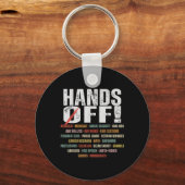 Retro Handen Uit Protest Public Lands Medicare Par Sleutelhanger (Voorkant)