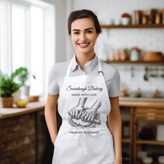 retro handgemaakte Sourdough bakker voor bakker Schort