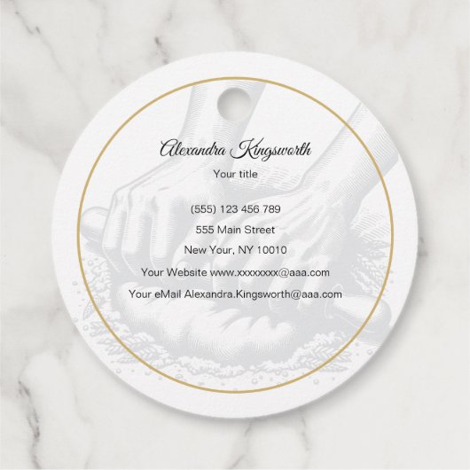  retro handgemaakte Sourdough bakkerij voor bakker Bedankjes Labels (Achterkant)