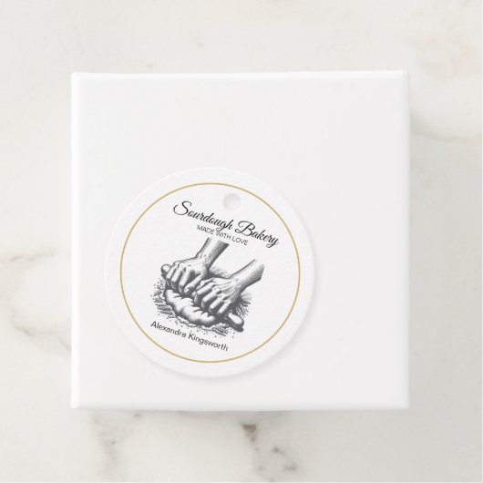 retro handgemaakte Sourdough bakkerij voor bakker Bedankjes Labels (In situ)