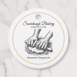 retro handgemaakte Sourdough bakkerij voor bakker Bedankjes Labels