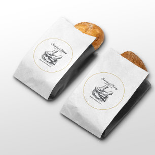 retro handgemaakte Sourdough bakkerij voor bakker Bedankzakje