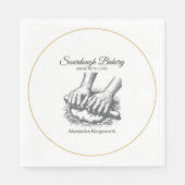 retro handgemaakte Sourdough bakkerij voor bakker Servet (Voorkant)