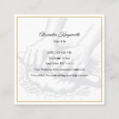  retro handgemaakte Sourdough bakkerij voor bakker Vierkante Visitekaartje (Achterkant)