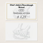  retro handgemaakte Sourdough bakkerij voor bakker Visitekaartje (Voorkant /achterkant)