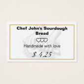  retro handgemaakte Sourdough bakkerij voor bakker Visitekaartje (Voorkant)