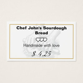retro handgemaakte Sourdough bakkerij voor bakker Visitekaartje