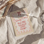 Retro Handgeschilderde Boog Hallo Eenentwintig Ver Kaart