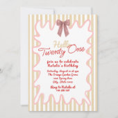 Retro Handgeschilderde Boog Hallo Eenentwintig Ver Kaart (Voorkant)