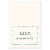 Retro Handgeschreven Eucalyptus groene tafel Kaart (Voorkant)