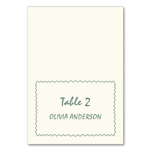 Retro Handgeschreven Eucalyptus groene tafel Kaart (Voorkant)