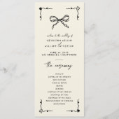 Retro Handgeschreven Fantasievol Plat Programma Programmakaart (Voorkant)