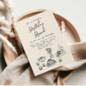 Retro handgeschreven getekend eigenzinnige brunch kaart