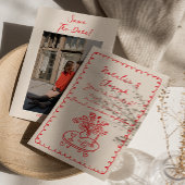 Retro handgeschreven getekend eigenzinnige foto Sc Save The Date