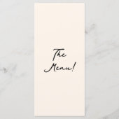 Retro handgeschreven getekend eigenzinnige leuke b menu (Achterkant)