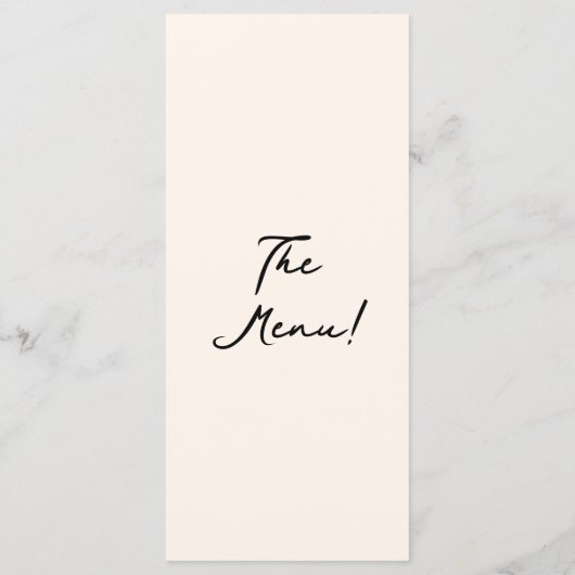 Retro handgeschreven getekend eigenzinnige leuke b menu (Achterkant)