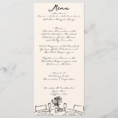 Retro handgeschreven getekend eigenzinnige leuke b menu (Voorkant)