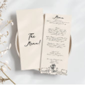 Retro handgeschreven getekend eigenzinnige leuke b menu