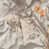 Retro handgeschreven getekend romantische Schattig Kaart