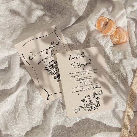 Retro handgeschreven getekend romantische Schattig Kaart