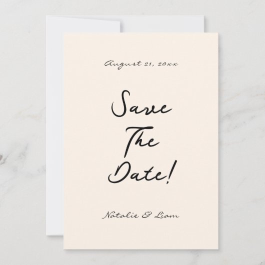 Retro Handgeschreven Getekende Excentrieke Krachti Save The Date (Voorkant)