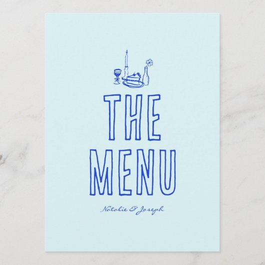 Retro Handgeschreven Getrokken Kleurrijke Heldere Menu (Achterkant)