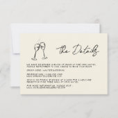 Retro handgeschreven grillige hand geschreven brui RSVP kaartje (Voorkant)