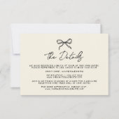 Retro handgeschreven grillige hand geschreven brui RSVP kaartje (Voorkant)