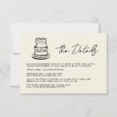 Retro handgeschreven grillige hand geschreven brui RSVP kaartje (Voorkant)