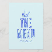 Retro handgeschreven kleurrijke heldere bruiloft menu (Achterkant)